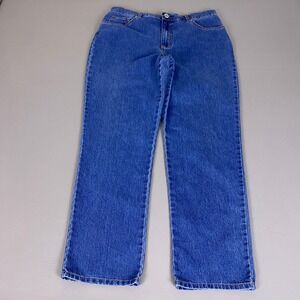 Basic Editions Jeans Women's 12 Straight Leg  Classic Fit Short Blue Medium Wash